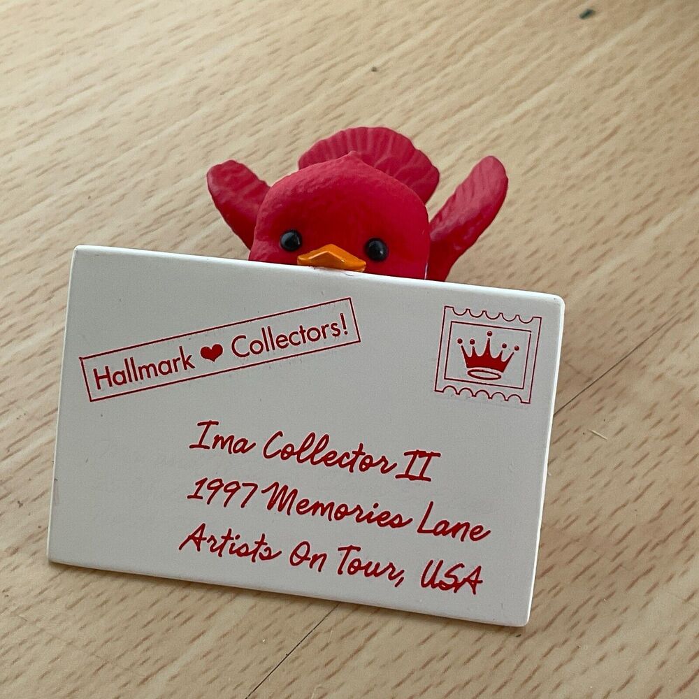 Hallmark 1997 First Class Thank You Artists on Tour Red Bird Christmas Ornament